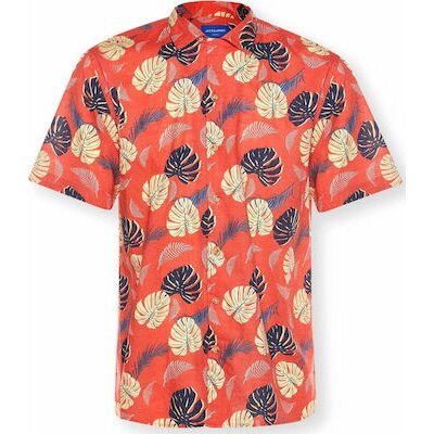 Ανδρικό Πουκάμισο Jack & Jones Jorflo Shirt Ss Πορτοκαλί