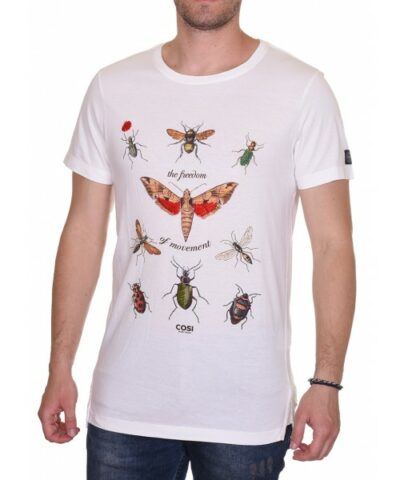 Ανδρικό T-SHIRT COSI με κέντημα Λευκό