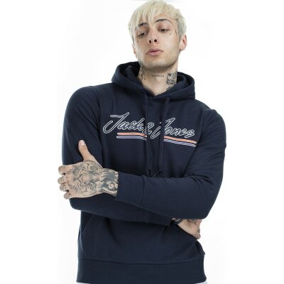 Ανδρική Μπλούζα Φούτερ JACK & JONES Κουκούλα Μπλε