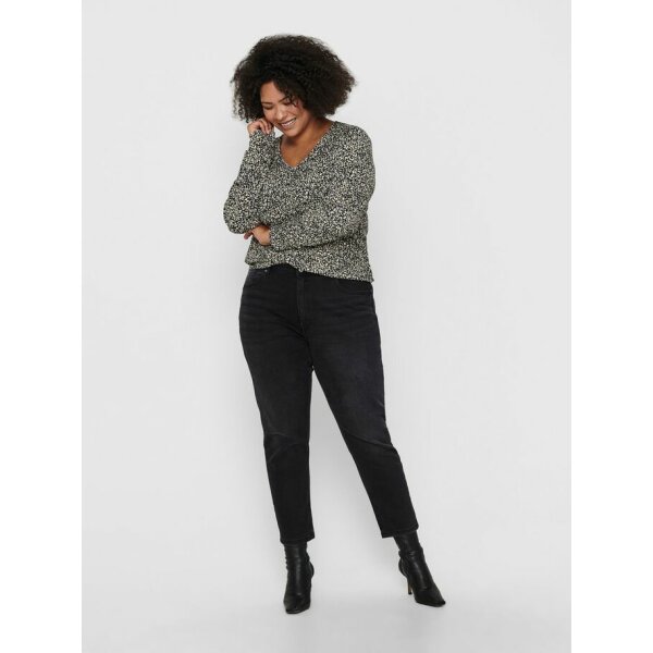 15230922_Black_855071_005_ProductLarge ΠΑΝΤΕΛΟΝΙ PLUS SIZE CAREVENEDA MOM JEANS  ONLY CARMAKOMA ΜΑΥΡΟ - Image 1