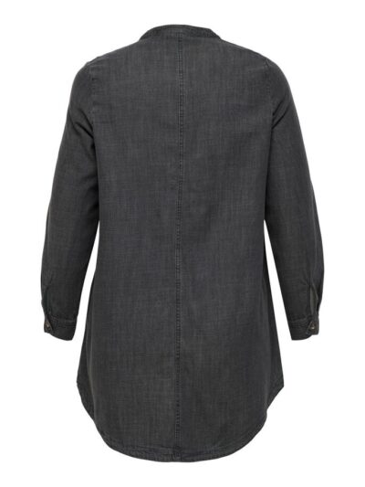 ΠΟΥΚΑΜΙΣΟ PLUS SIZE CURVY DENIM TUNIC ONLY CARMAKOMA ΜΑΥΡΟ - Image 3