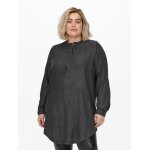 ΠΟΥΚΑΜΙΣΟ PLUS SIZE CURVY  DENIM TUNIC ONLY CARMAKOMA ΜΑΥΡΟ