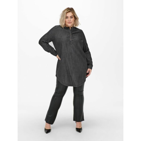 15237554_GreyDenim_005_ProductLarge ΠΟΥΚΑΜΙΣΟ PLUS SIZE CURVY  DENIM TUNIC ONLY CARMAKOMA ΜΑΥΡΟ - Image 5