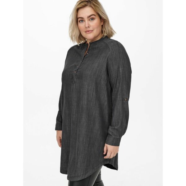 15237554_GreyDenim_006_ProductLarge ΠΟΥΚΑΜΙΣΟ PLUS SIZE CURVY  DENIM TUNIC ONLY CARMAKOMA ΜΑΥΡΟ - Image 6