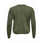 ΜΠΛΟΥΖΑ ΠΛΕΧΤΗ PLUS SIZE CURVY V-NECK ONLY CARMAKOMA ΧΑΚΙ - Image 3