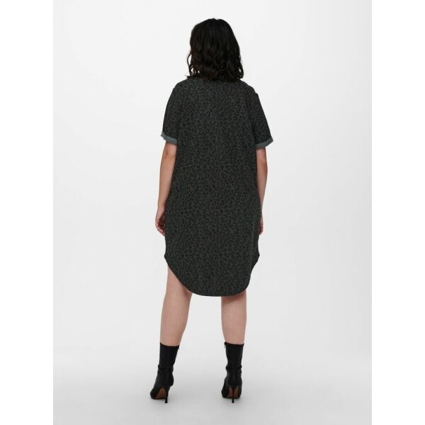 15242528_Phantom_895113_004_ProductLarge ΦΟΡΕΜΑ PLUS SIZE  CURVY PRINTED DRESS ONLY CARMAKOMA ΜΑΥΡΟ - Image 3