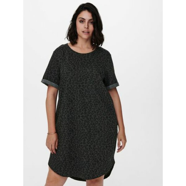 15242528_Phantom_895113_006_ProductLarge ΦΟΡΕΜΑ PLUS SIZE  CURVY PRINTED DRESS ONLY CARMAKOMA ΜΑΥΡΟ - Image 2