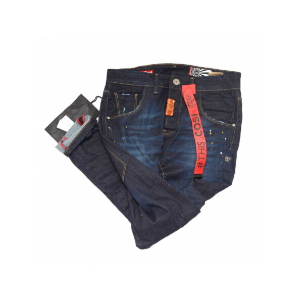 192-01906 (5)-1200x1200-685x913 Ανδρικό Παντελόνι Cosi Jeans Fiesole 5 Τζιν Μπλέ Σκούρο - Image 3
