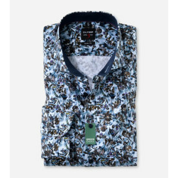 20928411-244x274 Ανδρικό Πουκάμισο OLYMP Level Five body fit 2092-84-11 Μπλέ - Image 1