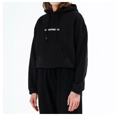 Μπλούζα Φούτερ με Κουκούλα Μαύρη 212.EW20.51 Emerson