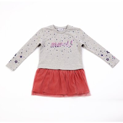 Μελανζέ φόρεμα με τύπωμα και παγέτα TRAX