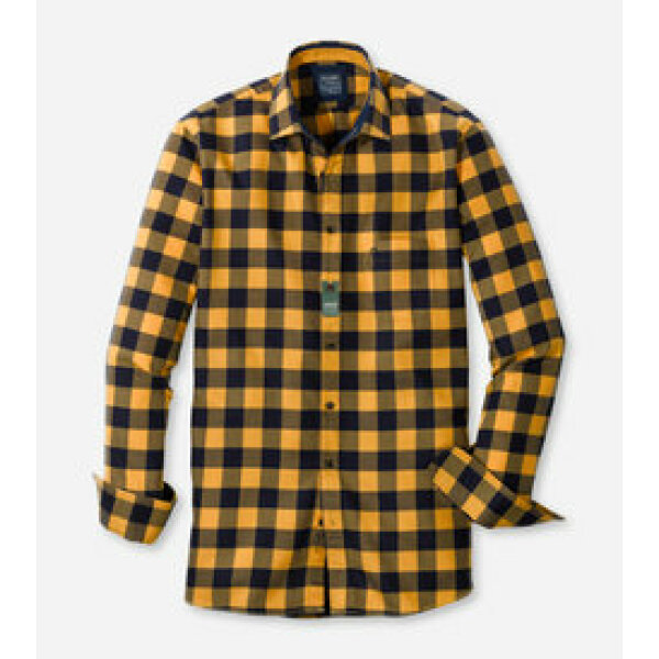 40728451-244x274 Ανδρικό Πουκάμισο Olymp Casual Καρό 4072-84-51 Κίτρινο - Image 1