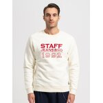 Ανδρική Φούτερ Λαιμόκοψη Staff Gallery 64-105.046N0024 Λευκό