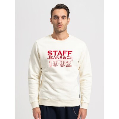 Ανδρική Φούτερ Λαιμόκοψη Staff Gallery 64-105.046N0024 Λευκό