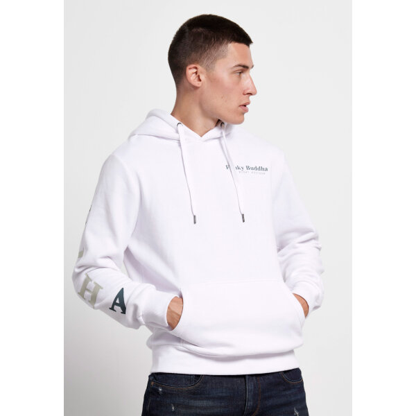 FBM004-016-06_WHITE_1 Ανδρική Φούτερ με Κουκούλα Funky Buddha FBM004-016-06 Λευκό - Image 1