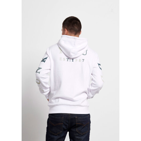 Ανδρική Φούτερ με Κουκούλα Funky Buddha FBM004-016-06 Λευκό - Image 4