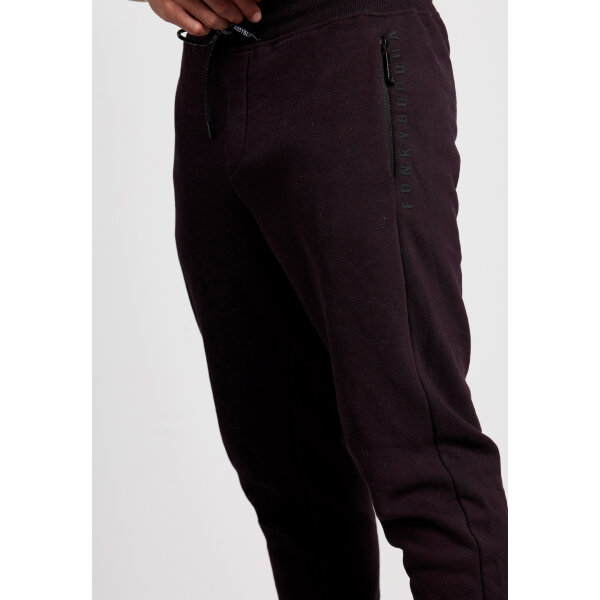 FBM004-037-02_BURGUNDY MEL_6 Ανδρική Φούτερ Φόρμα Funky Buddha FBM004-037-02 Μπορντώ - Image 6