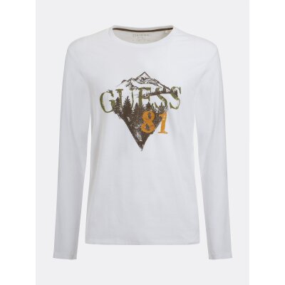 Ανδρική Μπλούζα  Guess M1BI29J1311-G011 Λευκή