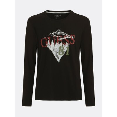 Ανδρική Μπλούζα  Guess M1BI29J1311-JBLK Μαύρο