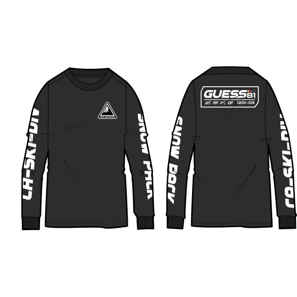 Ανδρική Μπλούζα Guess MBBI41KARC8-JBLK Μαύρο - Image 6