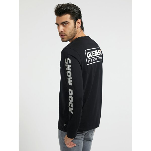 Ανδρική Μπλούζα Guess MBBI41KARC8-JBLK Μαύρο - Image 2