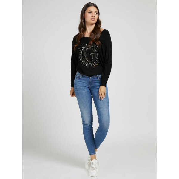 W1BR09_Z2NQ0_JBLK_2 Πουλόβερ Μακρυμάνικο Μαύρο Guess - Image 2