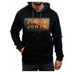 Ανδρικό Φούτερ με Κουκούλα Jack & jones Plus Size 12199276 Μαύρο