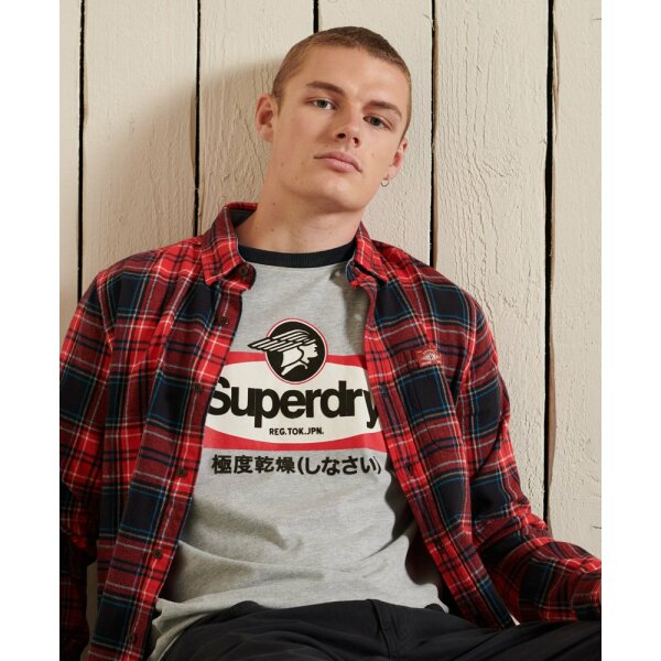 upload9223368955665906427 Ανδρικό Πουκάμισο SuperDry PM4010460A-6DV Κόκκινο - Image 1