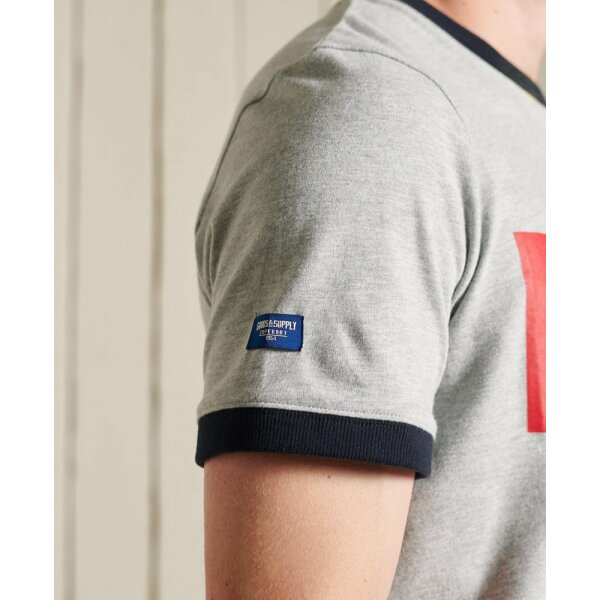 Ανδρική Μπλούζα SuperDry PM1011214A-ZUC Γκρί - Image 4