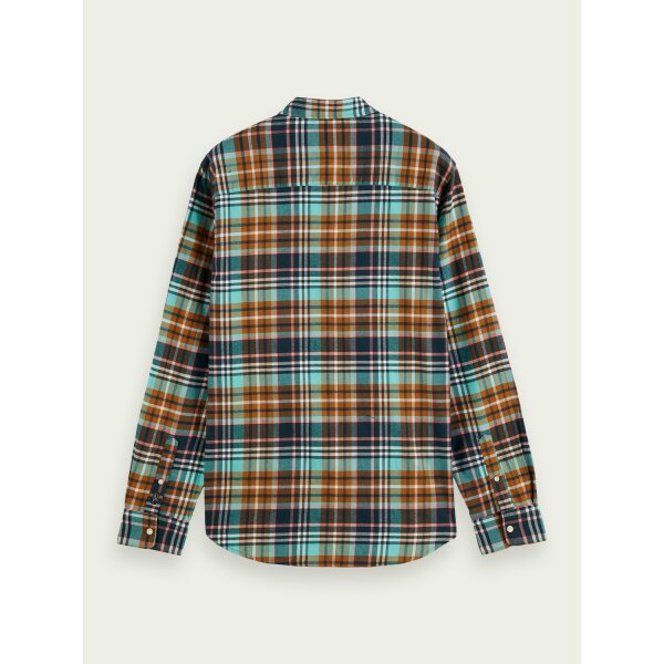 xlarge-21146337-BCK Ανδρικό Πουκάμισο Scotch & Soda 163345-0217 Μπλέ - Image 2
