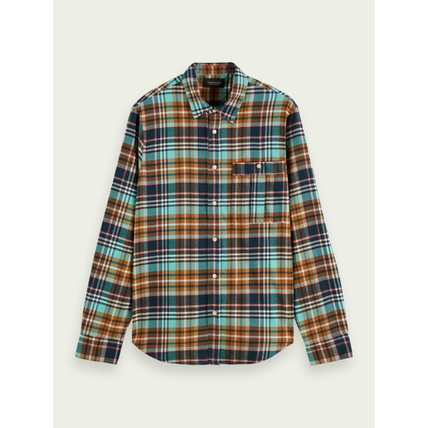 xlarge-21146337-FNT Ανδρικό Πουκάμισο Scotch & Soda 163345-0217 Μπλέ - Image 1