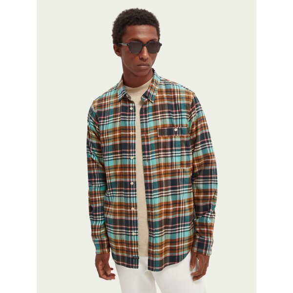xlarge-21146337-MDL-CRP Ανδρικό Πουκάμισο Scotch & Soda 163345-0217 Μπλέ - Image 5