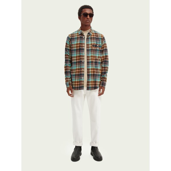 xlarge-21146337-MDL-FNT Ανδρικό Πουκάμισο Scotch & Soda 163345-0217 Μπλέ - Image 7