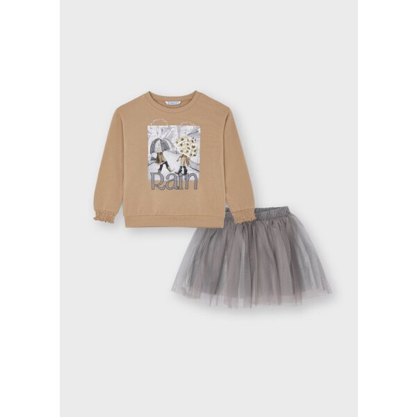 Σετ φούστα τούλι Κορίτσι 2 έως 9 ετών Γκρί - Image 1