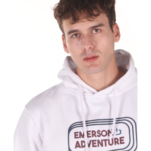 210309200037-17-2 Ανδρική Φούτερ με κουκούλα Emerson 212.EM20.31 Λευκό - Image 3