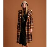 Biston fashion Γυναικείο Μακρύ Παλτό Καρώ - Image 4