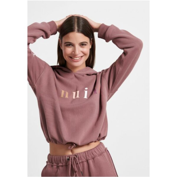 Φούτερ με κουκούλα και τύπωμα στο στήθος και τα μανίκια Ρόζ FUNKY BUDDHA - Image 2