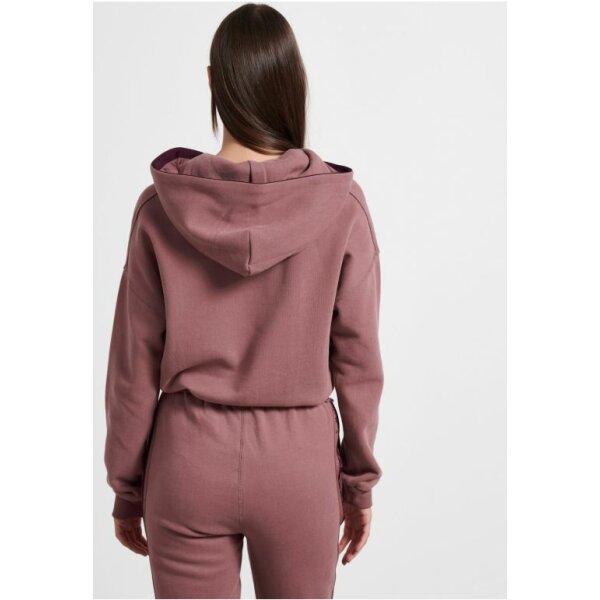 Φούτερ με κουκούλα και τύπωμα στο στήθος και τα μανίκια Ρόζ FUNKY BUDDHA - Image 4