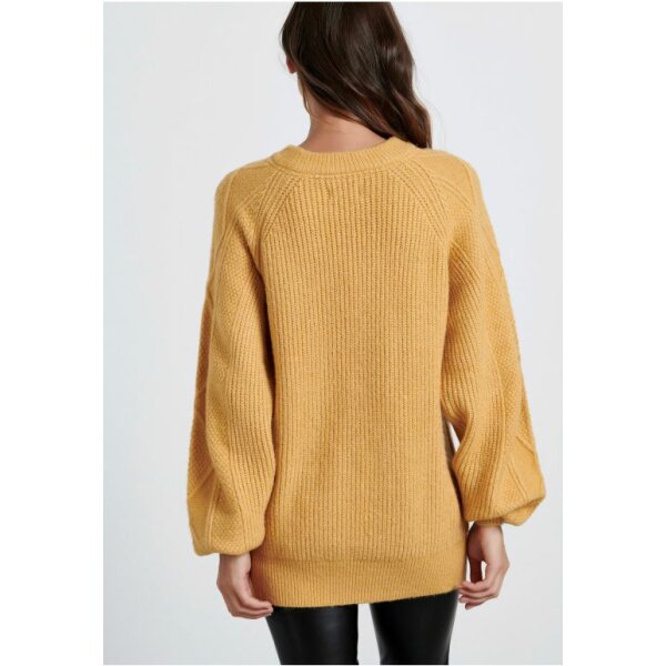 Γυναικεία πλεκτή μπλούζα FUNKY BUDDHA Κίτρινο - Image 5