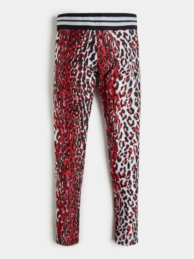 Κολάν Animal Print Λευκό-Κόκκινο Guess - Image 2
