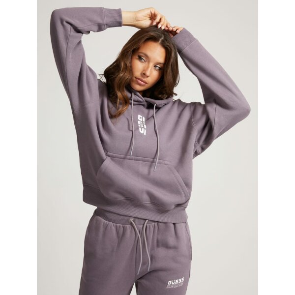O1BA00K9V31-G9A6 Μπλούζα Φούτερ Με Κουκούλα Μωβ Guess - Image 1