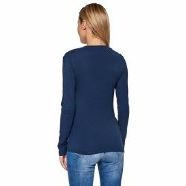 -guess-ls-vn-iradi-tee-secret-blueJH Μπλούζα Μακρυμάνικη Με V, Μπλε Guess - Image 2