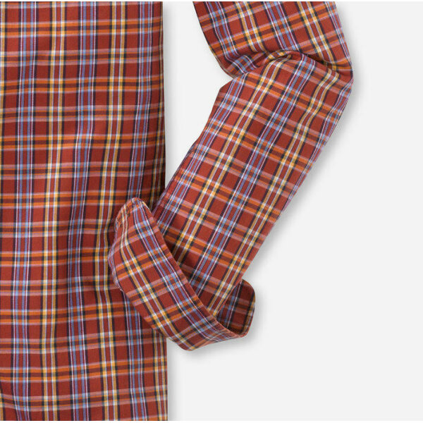 unnamed (7) Ανδρικό Πουκάμισο Olymp Casual Καρό 4008-84-35 Πορτοκαλί - Image 3