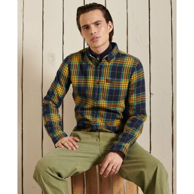 Ανδρικό Πουκάμισο Superdry M4010460A-6IQ Μπλέ