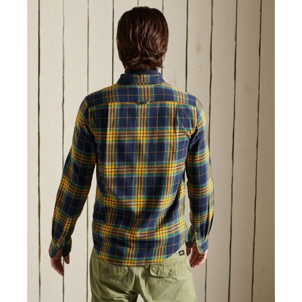 upload9223368955665967874 Ανδρικό Πουκάμισο Superdry M4010460A-6IQ Μπλέ - Image 4