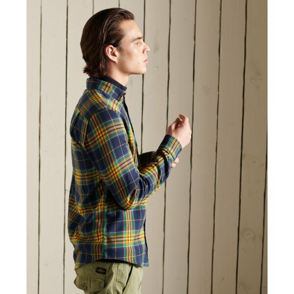 upload9223368955665967876 Ανδρικό Πουκάμισο Superdry M4010460A-6IQ Μπλέ - Image 6