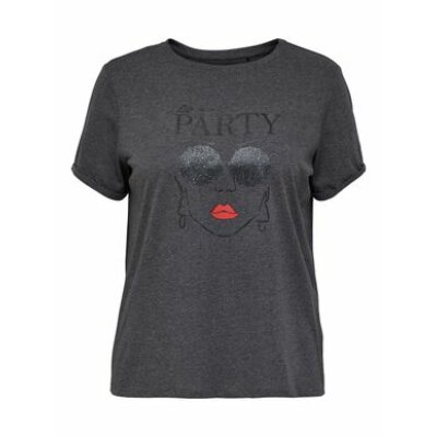 CURVY FRONT PRINT T-SHIRT