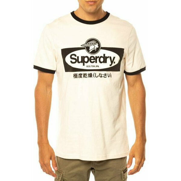 20210930112630_superdry_ringer_andriko_t_shirt_mpez_me_stampa_m1011214a_18c Ανδρικό T- SHIRT Superdry Ringer M1011214A 18C Μπεζ . - Image 1