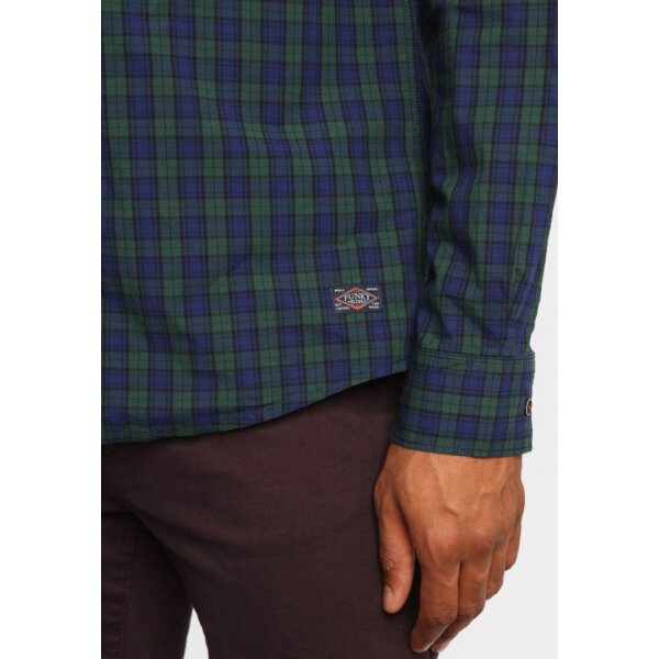 211714080061-27-3 Ανδρικό Πουκάμισο FUNKY BUDDHA 001.006892 Πράσινο - Image 4