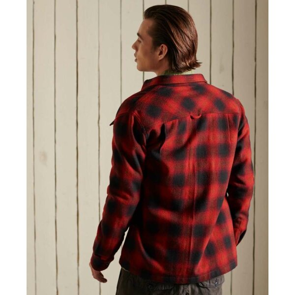 Ανδρικό Πουκάμισο Καρό Κόκκινο Superdry M4010457A 6GN - Image 3